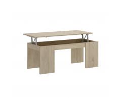 Mesa salón elevable marrón