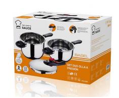 Set ollas a presión 4 y 6 litros Acero Inoxidable THE CHEF´S SAUCE