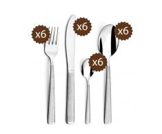 Set de 24 cubiertos Amefa Parure en acero inoxidable