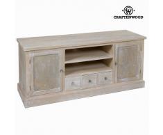 Mesa TV Madera de pino Mdf Madera de paulonia (150 x 50 x 66 cm) - Colección Natural by Craftenwood
