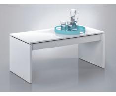 Mesa de diseño elevable en blanco brillo
