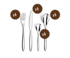Set de 24 cubiertos Luminarc Amefa actual acero inoxidable