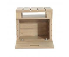 Mesa Auxiliar de Sofá Tipo Mesita Café con Puerta y Armario â Material de MDF â 43 x 34.5 x 47cm HomCom