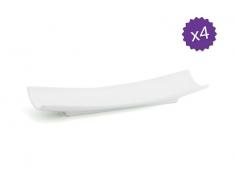 Plato Rectangular 31x8 cm Degustación Select QD - Pack de 4