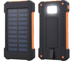 Akashi altpbsolarwat bateria solar externa 8000mah usb linterna led