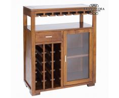 Mueble Botellero Madera de mindi (110 x 90 x 40 cm) - Colección Serious Line by Bravissima Kitchen