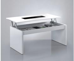 Mesa elevable con cristal