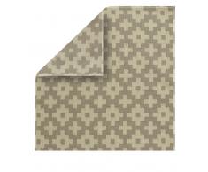 Alfombra Tejido reversible de vinilo Beige y Piedra