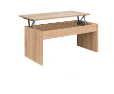 Mesa de Centro Elevable con Diseño en Color Roble