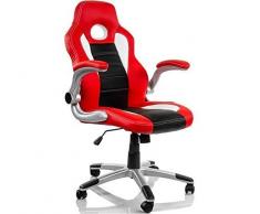 Silla giratoria con gas Gaming Roja
