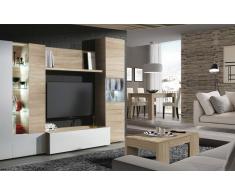 Mesa salón extensible color roble canadian