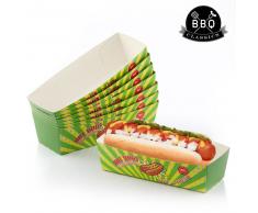 Set de Cajas para Perritos Calientes BBQ Classics (Pack de 8)