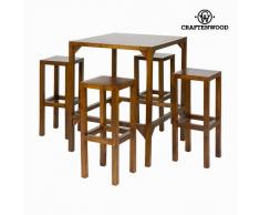 Mesa alta con 4 taburetes - Colección Franklin by Craftenwood