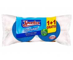 Spontex Estropajo Frotamax Fibra + Esponja No Raya (1+1uds)