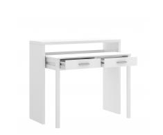 Escritorio extensible 2 cajones blanco