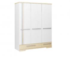 Armario juvenil 3 puertas Bora Blanco y Madera
