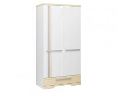 Armario juvenil 2 puertas Bora Blanco y Madera
