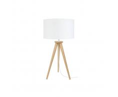 Lámpara de mesa diseño trípode madera natural TRIPOD - Miliboo