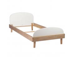 Cama infantil blanca y madera KUNG - Miliboo