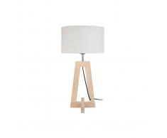 Lámpara de mesa diseño base de madera natural MANON - Miliboo