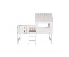 Cama cabaña infantil blanca LITTLE HOUSE - Miliboo