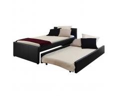 Cama nido 90 x 190cm negro mate MACCO - Miliboo