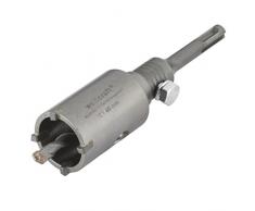 Wolfcraft 5480000 - Sierra de corona de sondeo con adaptador vástago SDS-plus, resistente a golpes y choques durante el taladrado Ø 40 mm