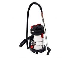 Cevik PRO30XT - Aspirador sólidos y líquidos (ruedas, 1400 W, 230 V) color gris metalizado