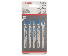 Bosch 2 608 631 012 - Hoja de sierra de calar T 118 G - Basic for Metal (pack de 5)