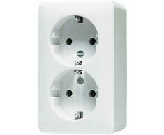 JUNG 6020 A WW Tipo F Color blanco caja de tomacorriente - Caja registradora (61 mm, 102 mm, 47 mm)