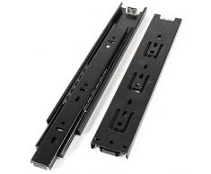 2 piezas negro 3 secciones para cajones de armarios rodamientos 25,4 cm largo