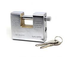 Maurer 3100190 - Candado cuadrado para persiana (acorazado, 80 mm)
