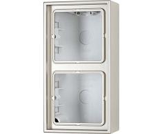 Jung - Caja superficie doble 152x81x47mm aluminio