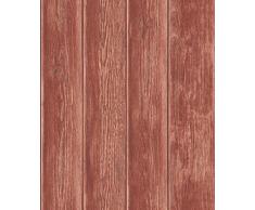 UGEPA J86810 - Papel pintado, diseño de madera, color rojo