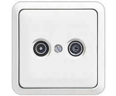 Jung CD561SATWW - Tapa enchufe para toma tv/parabolica blanco alpino