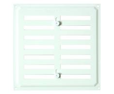 Brinox B70380D - Rejilla con persiana (17 x 17 cm) color lacado blanco