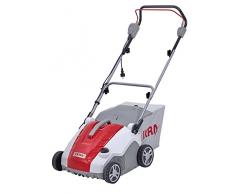 Ikra Escarificadora eléctrico ievl 1738 de 2 en 1 Dispositivo Incluye rodillo de Escarificación, rodillo de ventilador y cesta 50 l, ancho de trabajo 38 cm, profundidad de trabajo ajustable, 1700 W