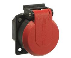 As - schwabe 45080 - Cajas para empotrar-pin tierra con tapa abatible ip54, 230v, rojo