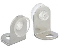 2 piezas aleación de estante de cristal ventosa soporte compatible con platos de tono plateado