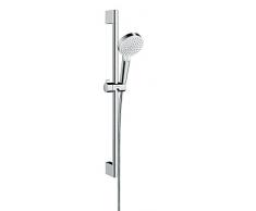 Hansgrohe 26534400 Crometta Vario set de ducha, 2 tipos de chorro, ahorro de agua, 0,65m, blanco/cromo