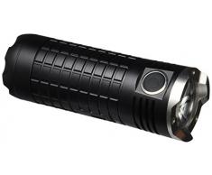 Olight SR MINI INTIMIDATOR II - Linterna LED recargable, alta potencia (aluminio ) color negro