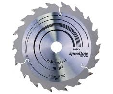 Bosch 2 608 640 775 - Hoja de sierra circular Speedline Wood - 130 x 16 x 2,2 mm, 18 (pack de 1)