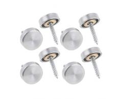 Sourcingmap A13062600UX0607 - Pack de 8 espejos de uñas (acero inoxidable, 16 x 5 mm) color plata