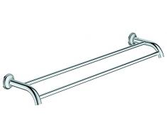 Grohe Essentials Authentic doble de toalla plana, 1 pieza, 40654en1, Plateado, 40654001