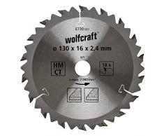 Wolfcraft 6730000 - Disco de sierra circular HM, 18 dient., serie marrón Ø 130 x 16 x 2,4 mm