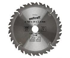 Wolfcraft 6733000 - Disco de sierra circular HM, 20 dient., serie marrón Ø 160 x 20 x 2,4 mm