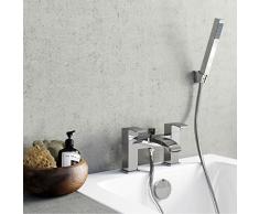 ENKI mezclador de baño cascada grifo de bañera con ducha baño cromado grifo de cascada