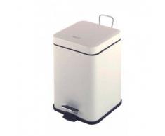 Mediclinics PP1206 - Cubo Pedal Cuadra 6L.Pint Blan