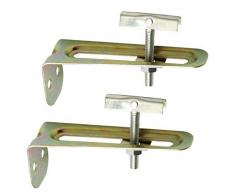 WolfPack 4041600 Juego Escuadras Sanitario Soporte Lavabo 10 cm. (2piezas)