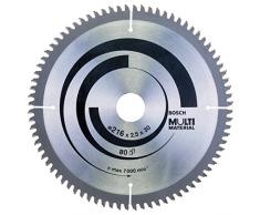 Bosch 2 608 640 447 - Hoja de sierra circular Multi Material - 216 x 30 x 2,5 mm, 80 (pack de 1)